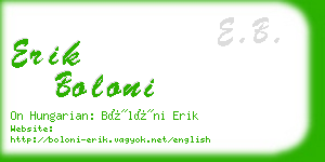 erik boloni business card